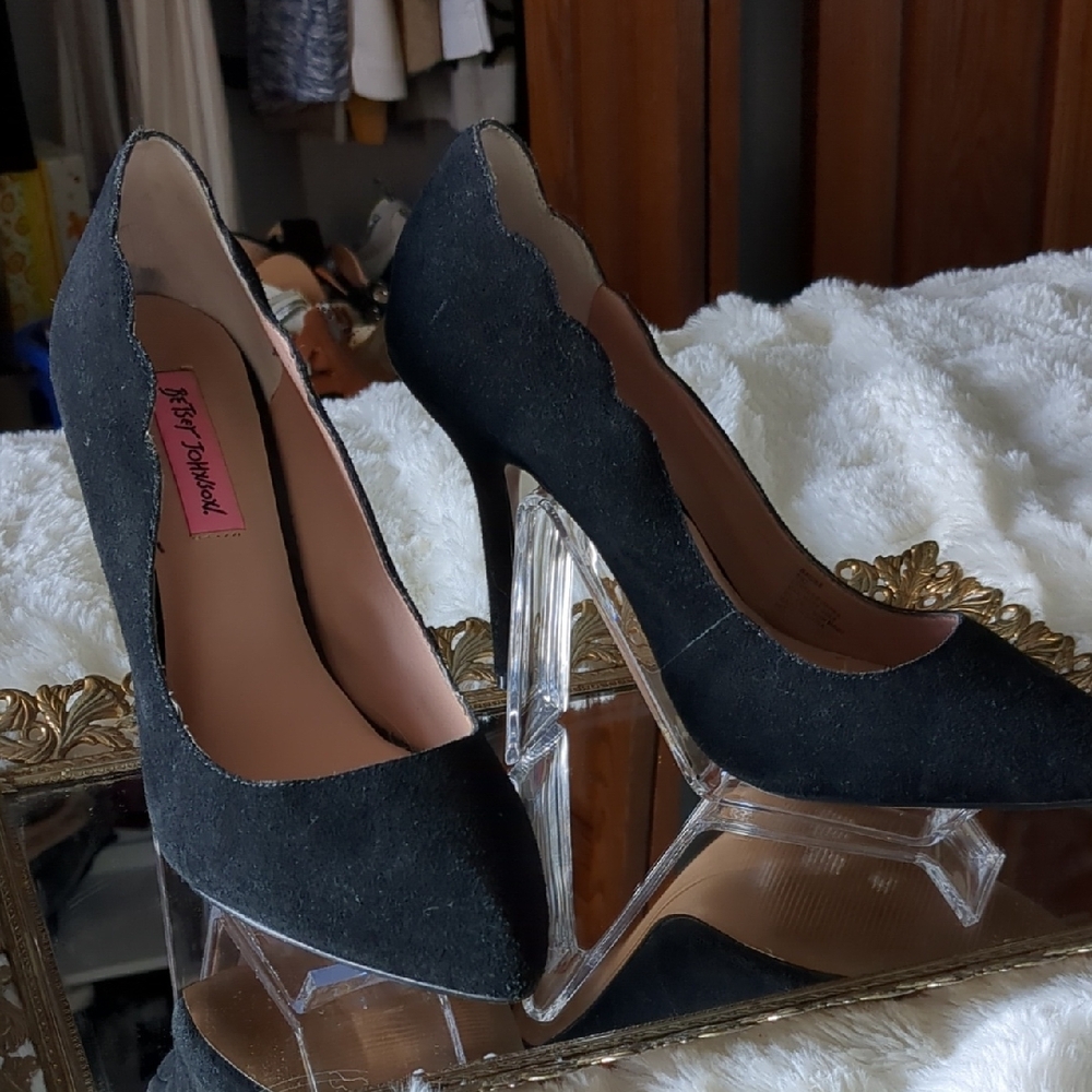 Betsey Johnson Black Stiletto Heels